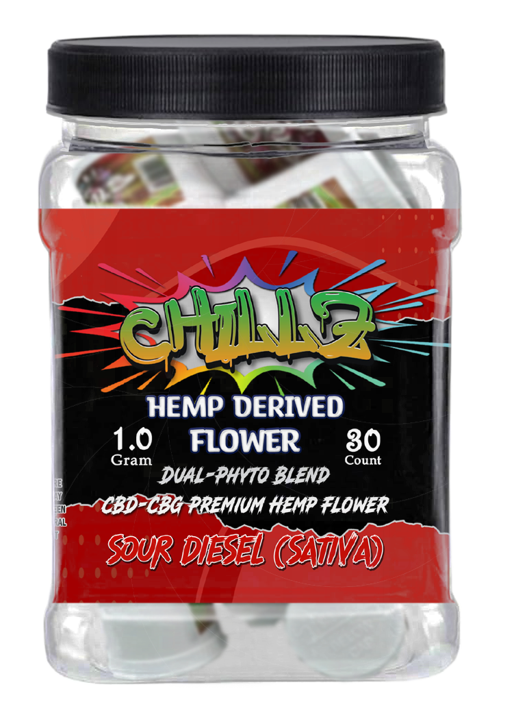 Chillz 1 Gram 30 Count Flower Jar Sativa